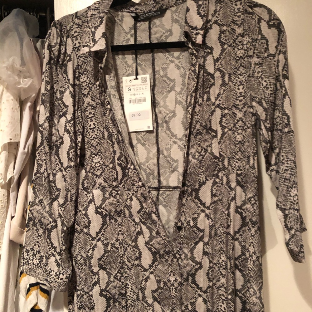 Snake long shirt dress/cover up. New with tags